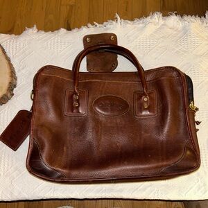 Orvis Large Brown Leather Briefcase